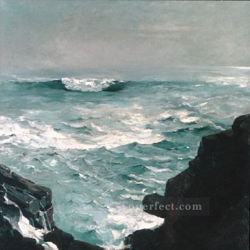  rock Oil Painting - Cannon Rock Realism marine painter Winslow Homer